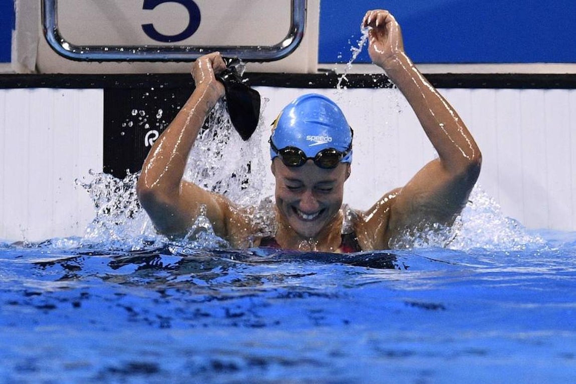 La celebración de Mireia Belmonte, en imágenes