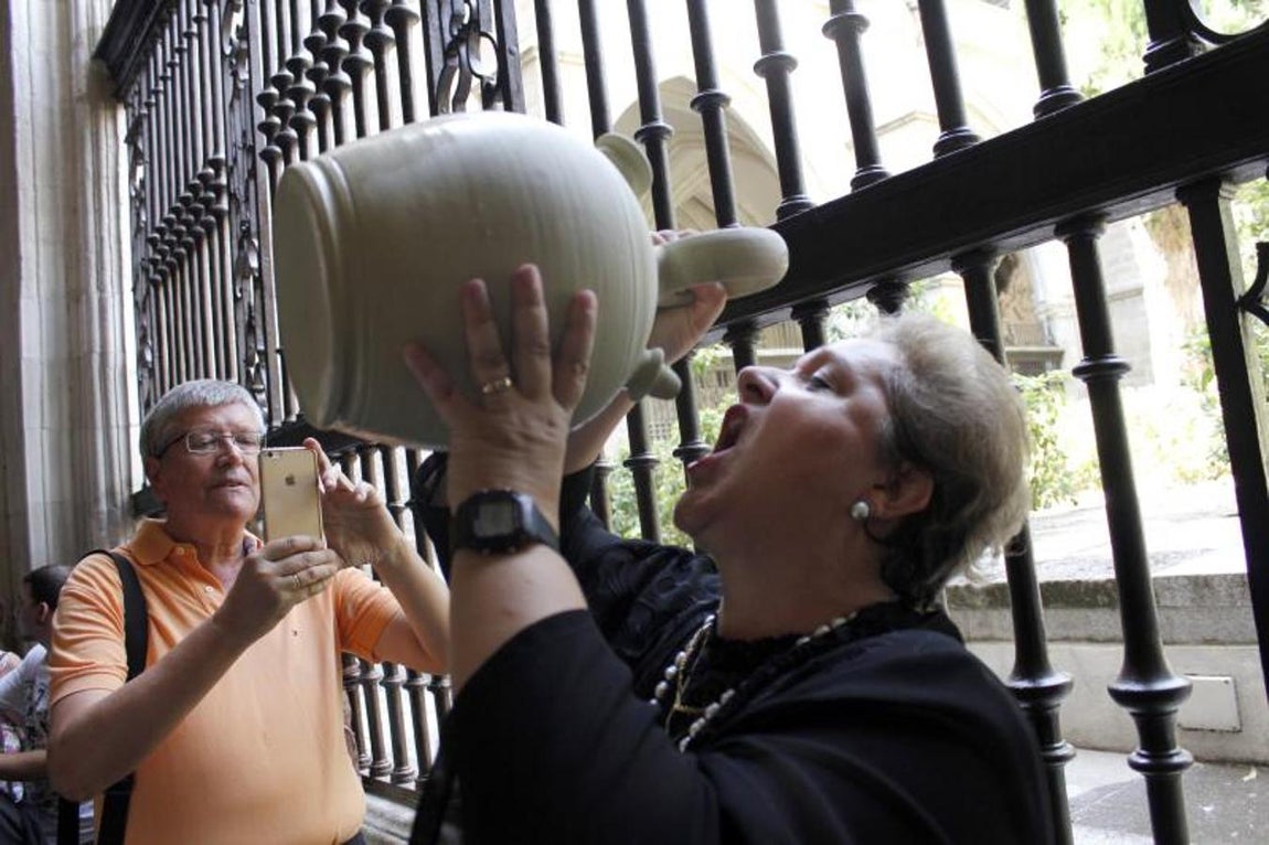 Cientos de toledanos bebieron el agua de la Virgen