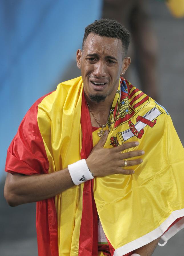 Así celebró Orlando Ortega su medalla de plata