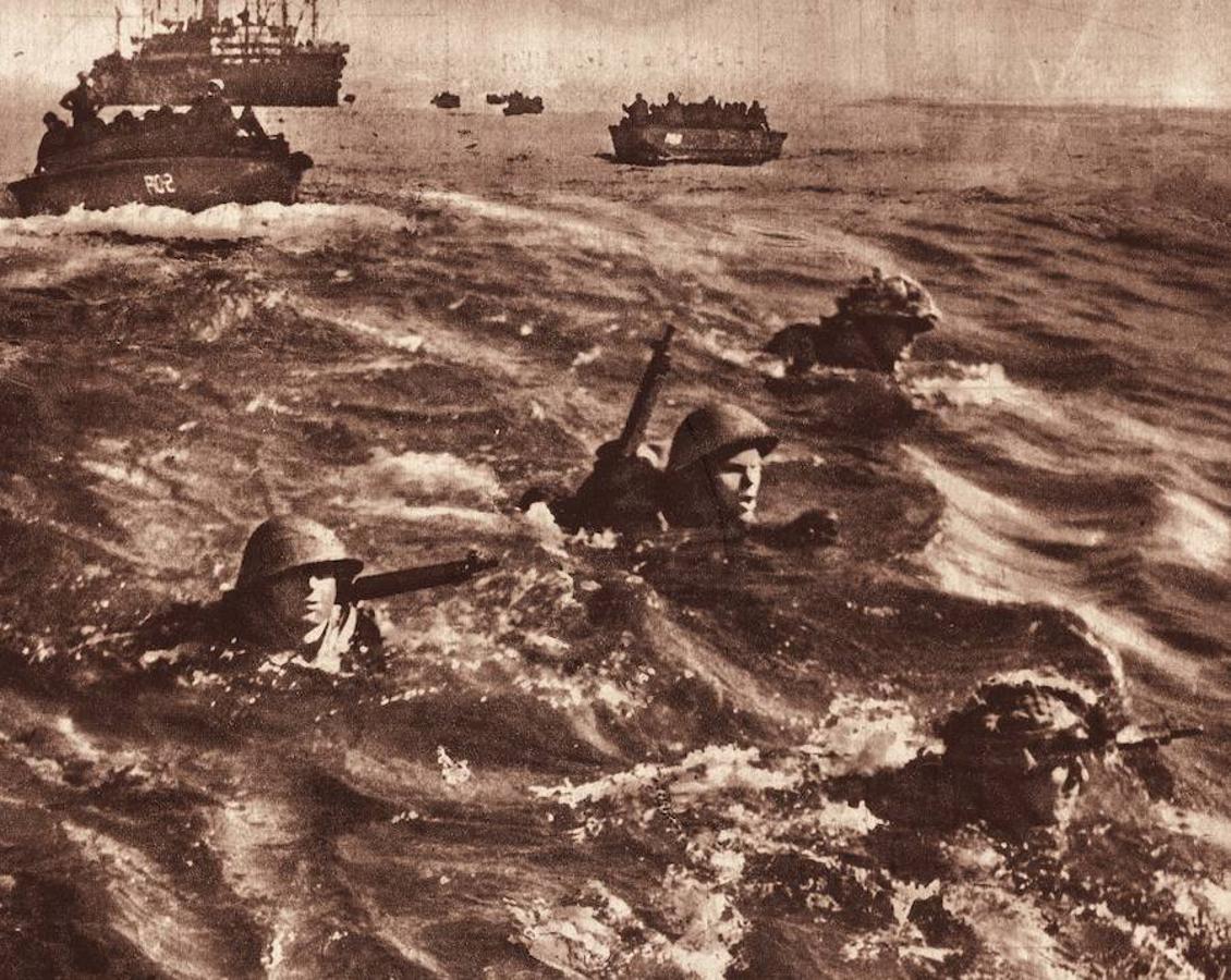 Histórica imagen del Desembarco de Normandía que fue portada del diario ABC en 1944