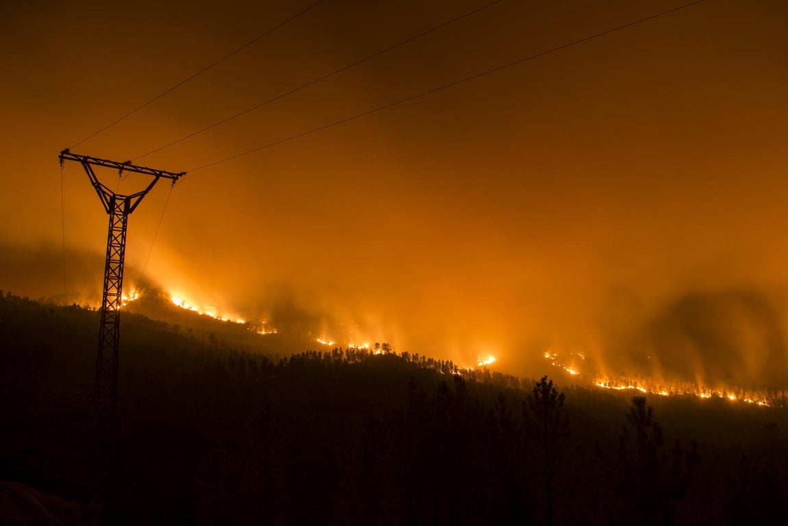 El fuego ha consumido cientos de hectáreas de Entrimo. 