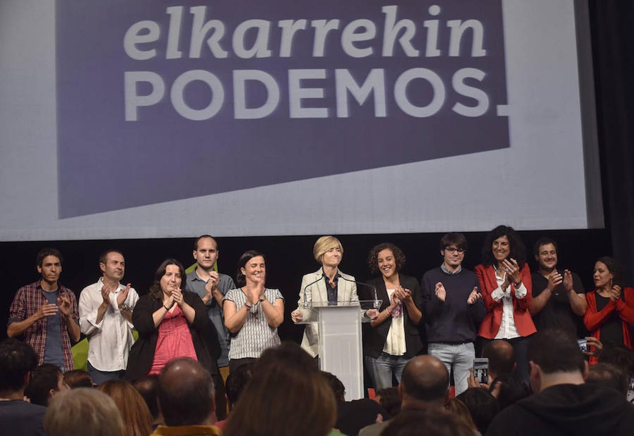 Elkarrekin Podemos-sorpasso al PSE-EE, pero no a Bildu. «Nunca antes otra fuerza había entrado por primera vez al Parlamento Vasco con tanta fuerza. Euskadi ya no se entiende sin Elkarrekin Podemos» ha publicado su candidata en la red social Twitter