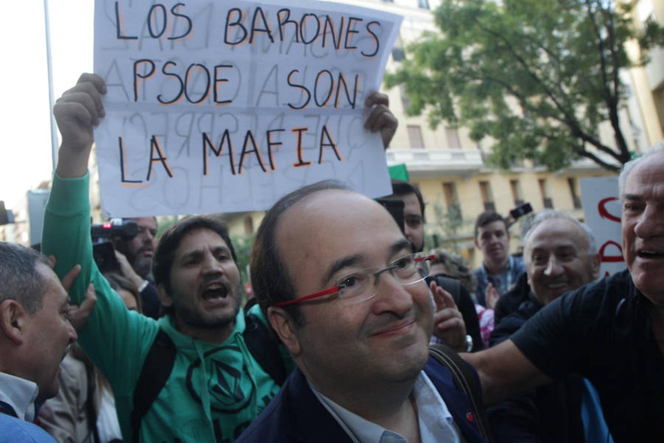 Miquel Iceta a su llegada a Ferraz