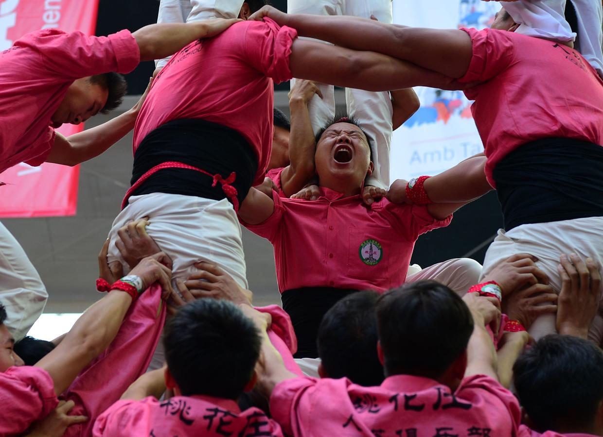 Desde China. Los Xiquets de Hangzhou, participantes este año en la bienal de Tarragona