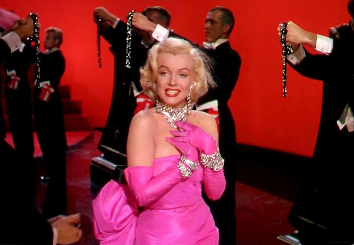 Marilyn Monroe en «Los caballeros las prefieren rubias». 