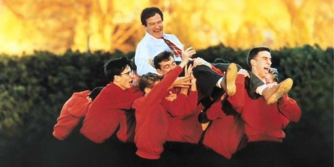 Robin Williams en «El club de los poetas muertos». 