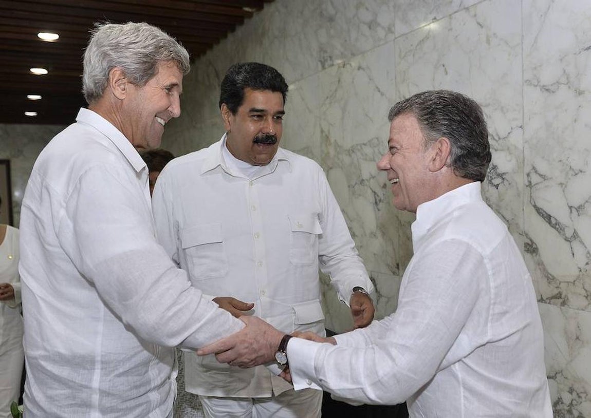 Juan Manuel Santos, Premio Nobel de la Paz 2016, en imágenes. Estados Unidos y Venezuela han marcado gran parte de las relaciones internacionales de Colombia bajo el mandato de Santos