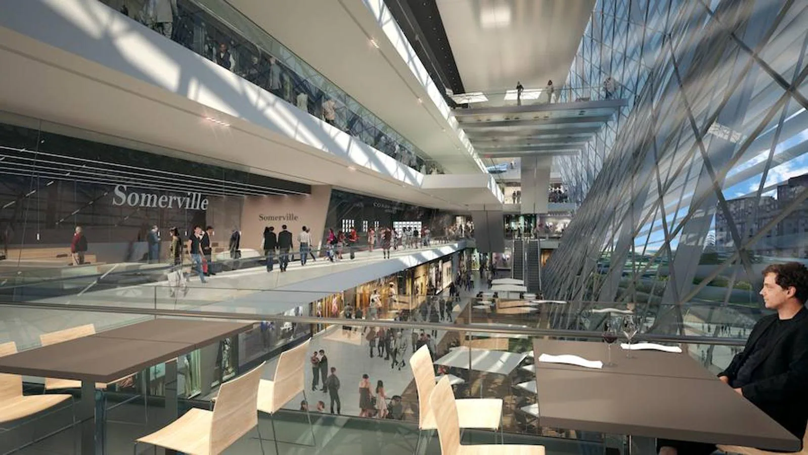 La instalación albergará un moderno centro comercial con tiendas, restaurantes y gastrobares, que sustituirá a la actual esquina del Bernabéu