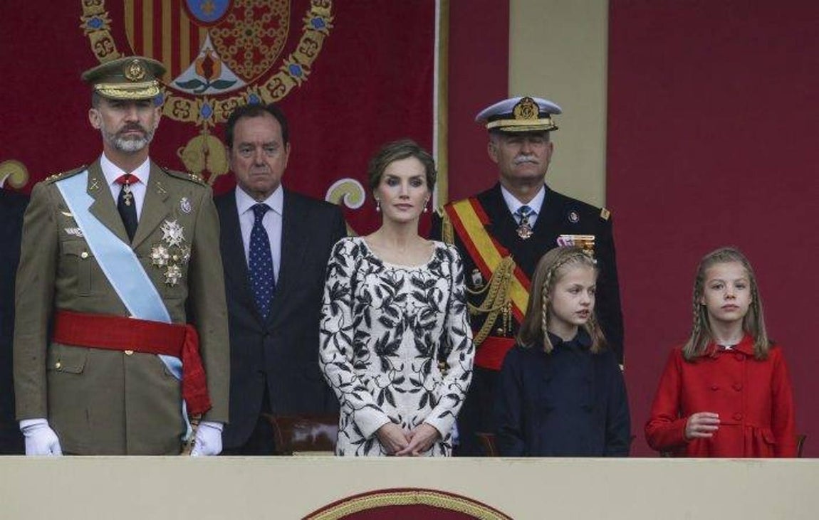 La Familia Real, en el desfile. 