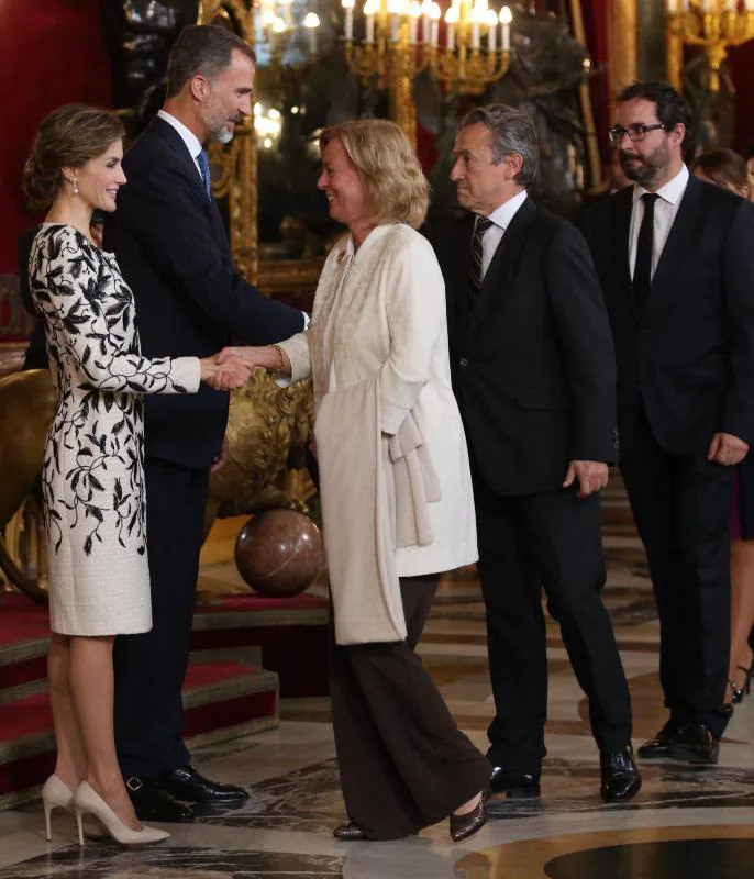 Catalina Luca de Tena, Presidenta editora de ABC, ha sido recibido por los Reyes en el el Palcio Real