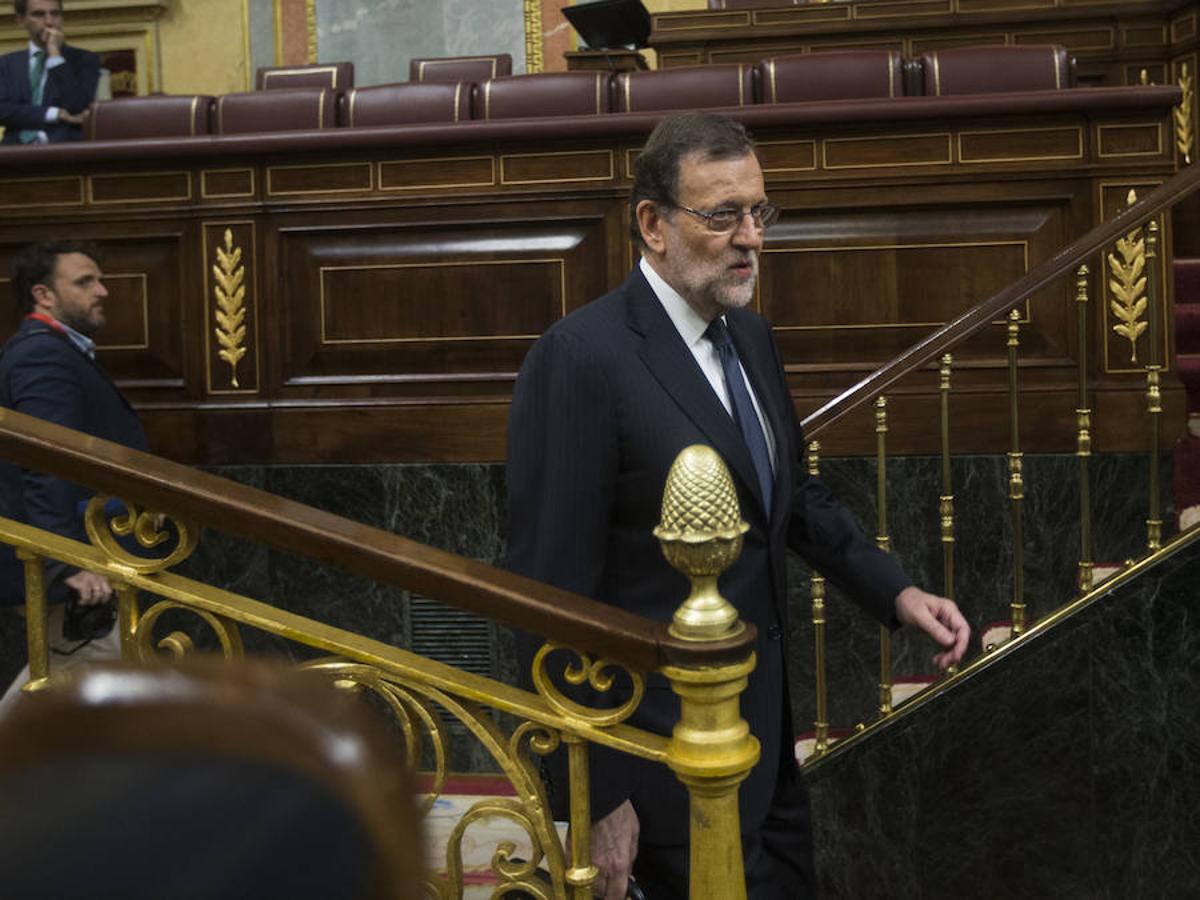 Rajoy en uno de los momentos del debate.