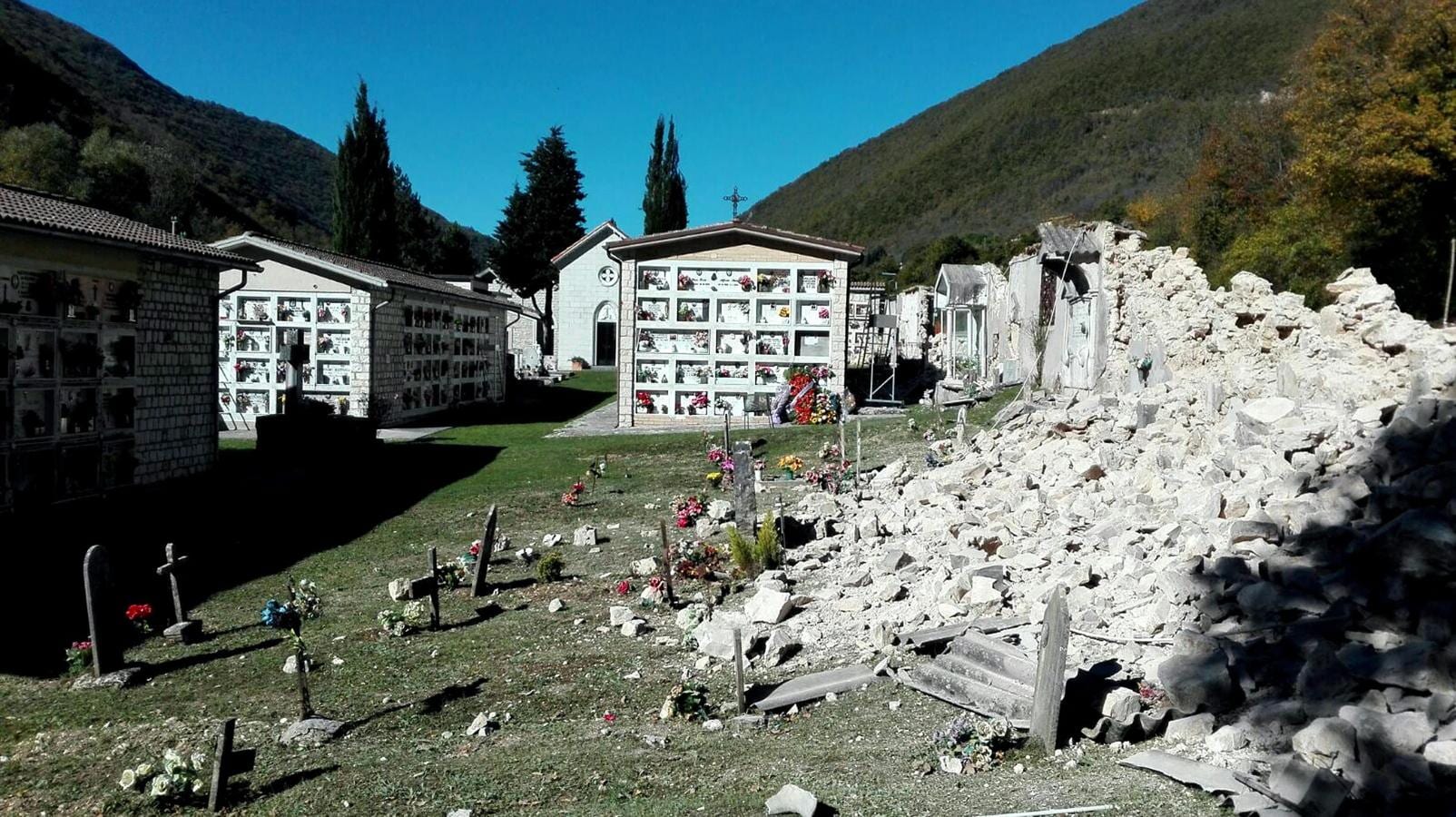 El cementerio de Castelsantangelo Sul Nera