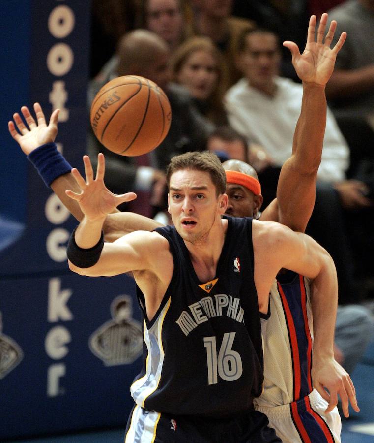 Así se ha transformado Pau Gasol desde que debutó en la NBA
