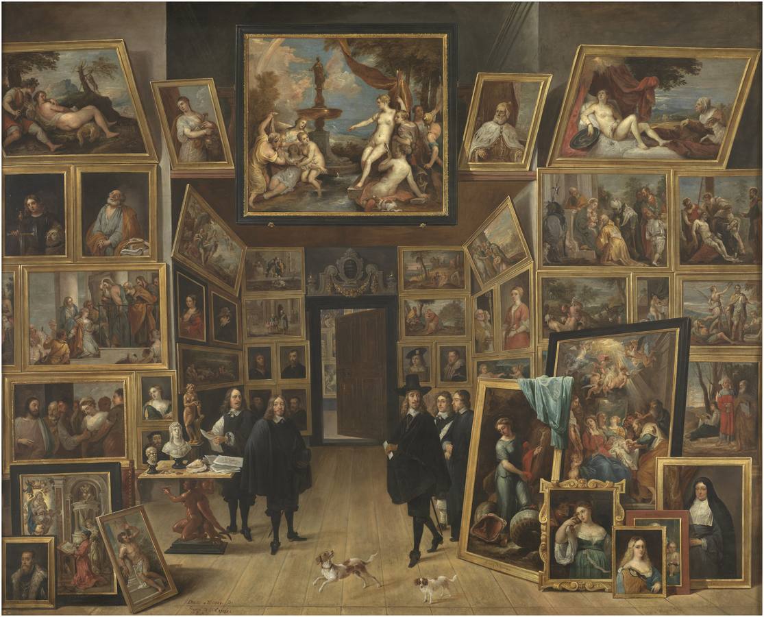 «El archiduque Leopoldo Guillermo en su galería de pinturas en Bruselas», de David Teniers (1647-51)