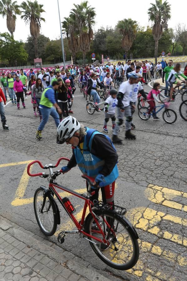 El evento «Sevilla sobre ruedas» ha estado organizado por el Ayuntamiento de Sevilla, en colaboración con la Fundación Cajasol y Bike and You