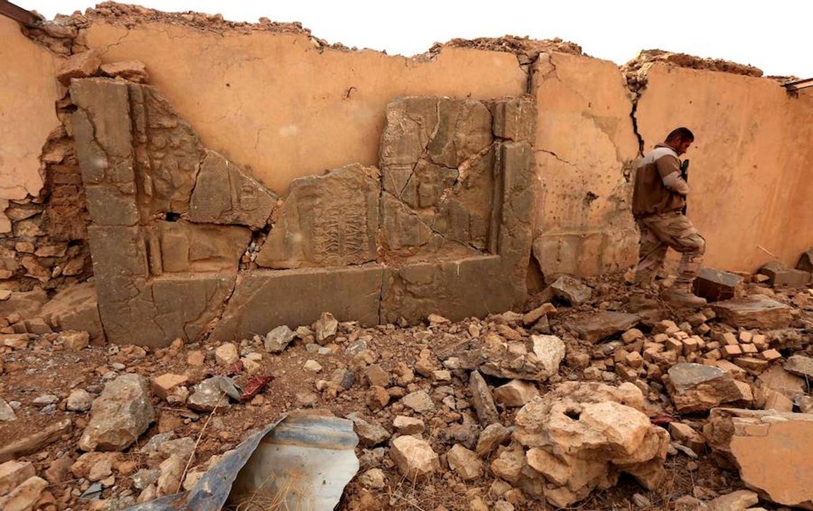 La antigua ciudad de Nimrud, destruida por Daesh. 