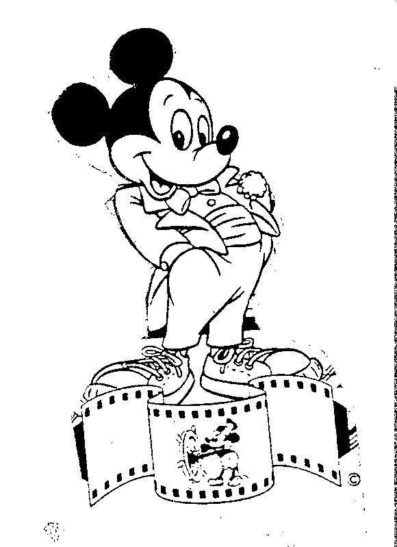 Boceto de Mickey Mouse, que nació en 1928 de la mente de Walt Disney, quien lo dibujó mientras viajaba en tren