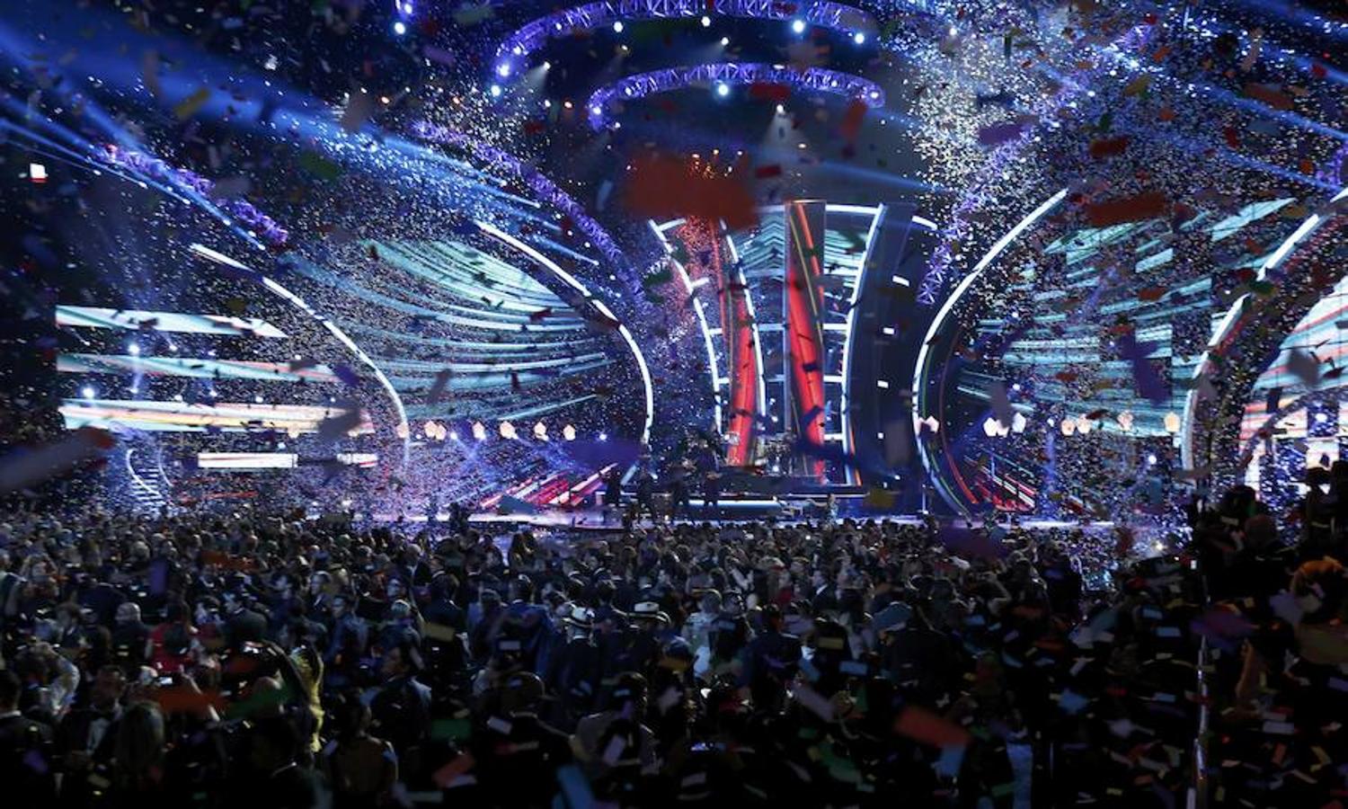 Espectacular imagen de la fiesta de la música latina. 