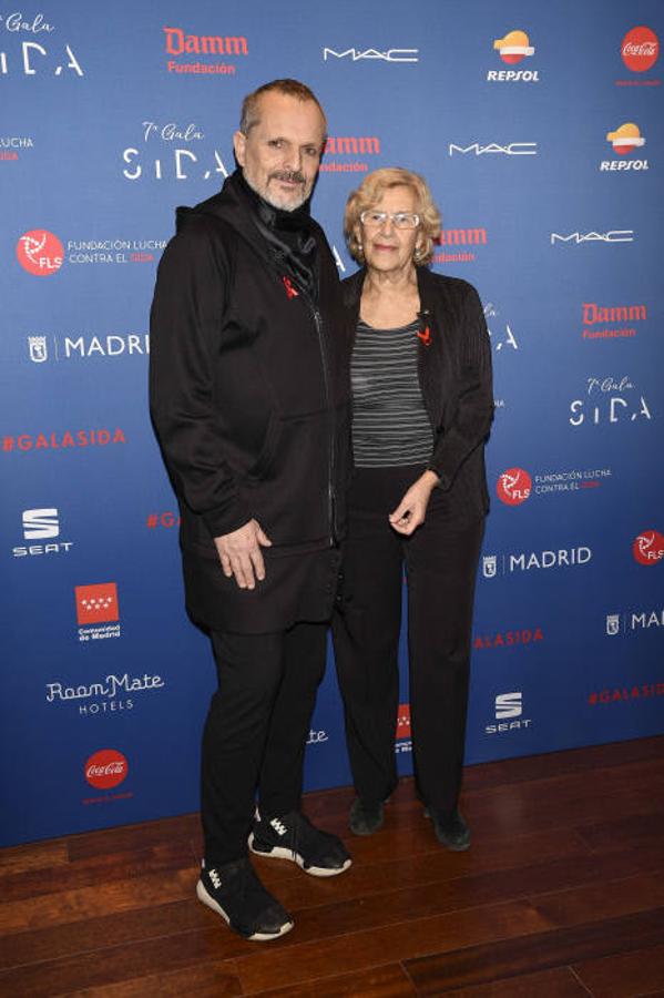 Miguel Bosé y Manuela Carmena. 
