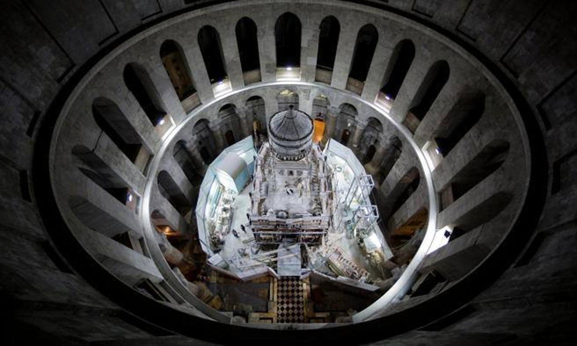 Cómo están siendo las labores para rehabilitar la tumba de Jesucristo