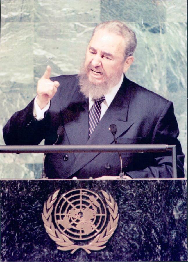 Discurso de Castro en el 50 aniversario de la fundación de las Naciones Unidas, en Nueva York (1995). 