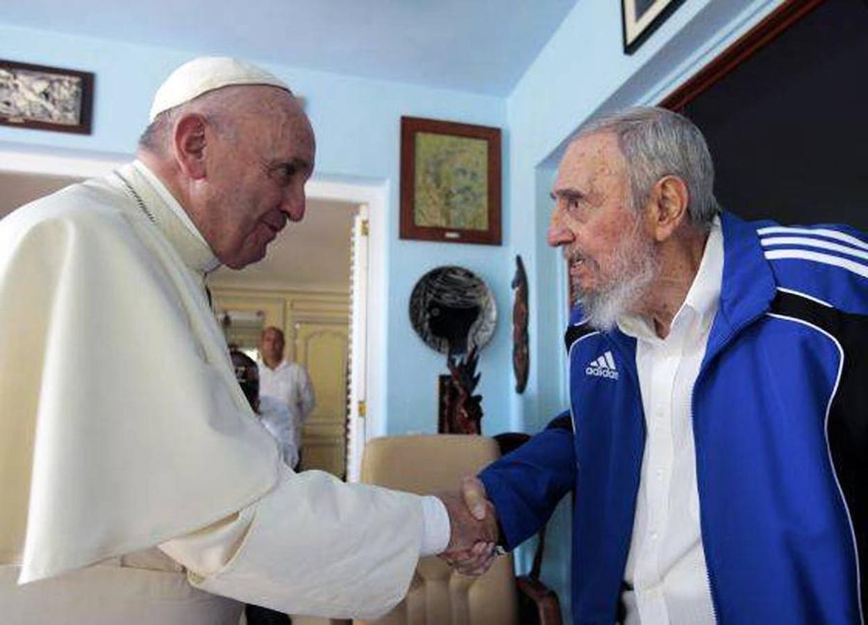 Castro, en la visita de Francisco a Cuba. 