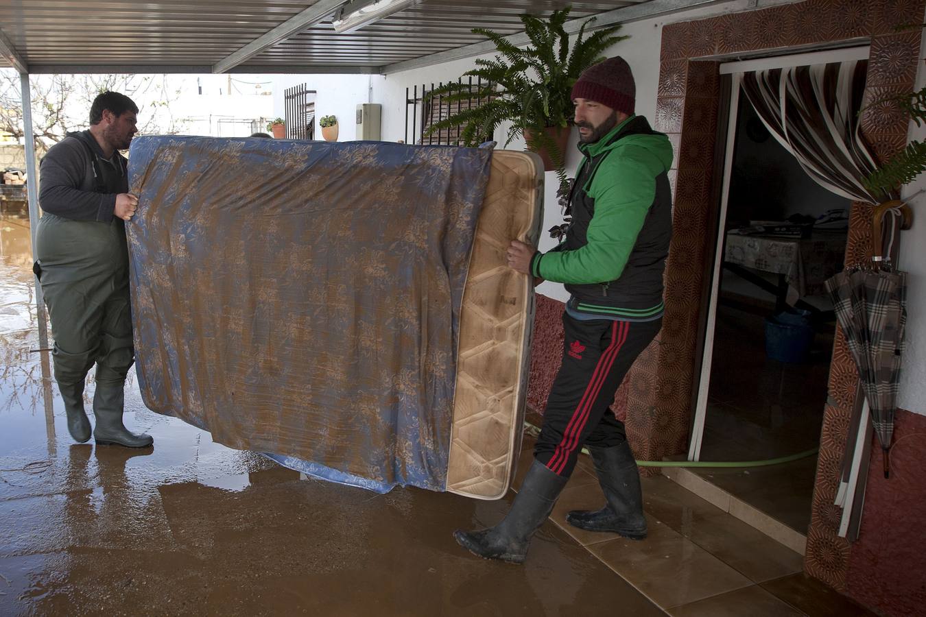 La lluvia inunda las zonas rurales de La Janda