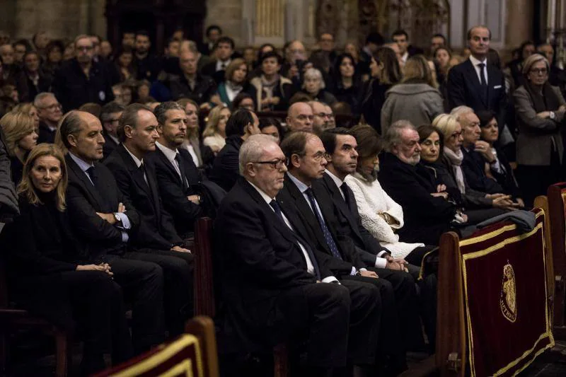 Misa funeral por Rita Barberá en Valencia, en la imagen, altos cargos y ex altos cargos del Partido Popular,