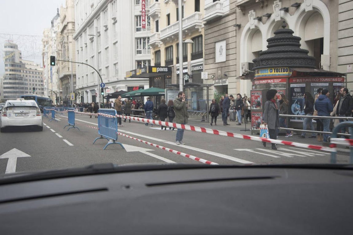 El carri habilitado para peatones apenas se está utilizando. 