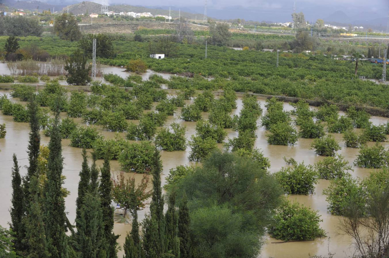 La lluvia arrasa en Málaga