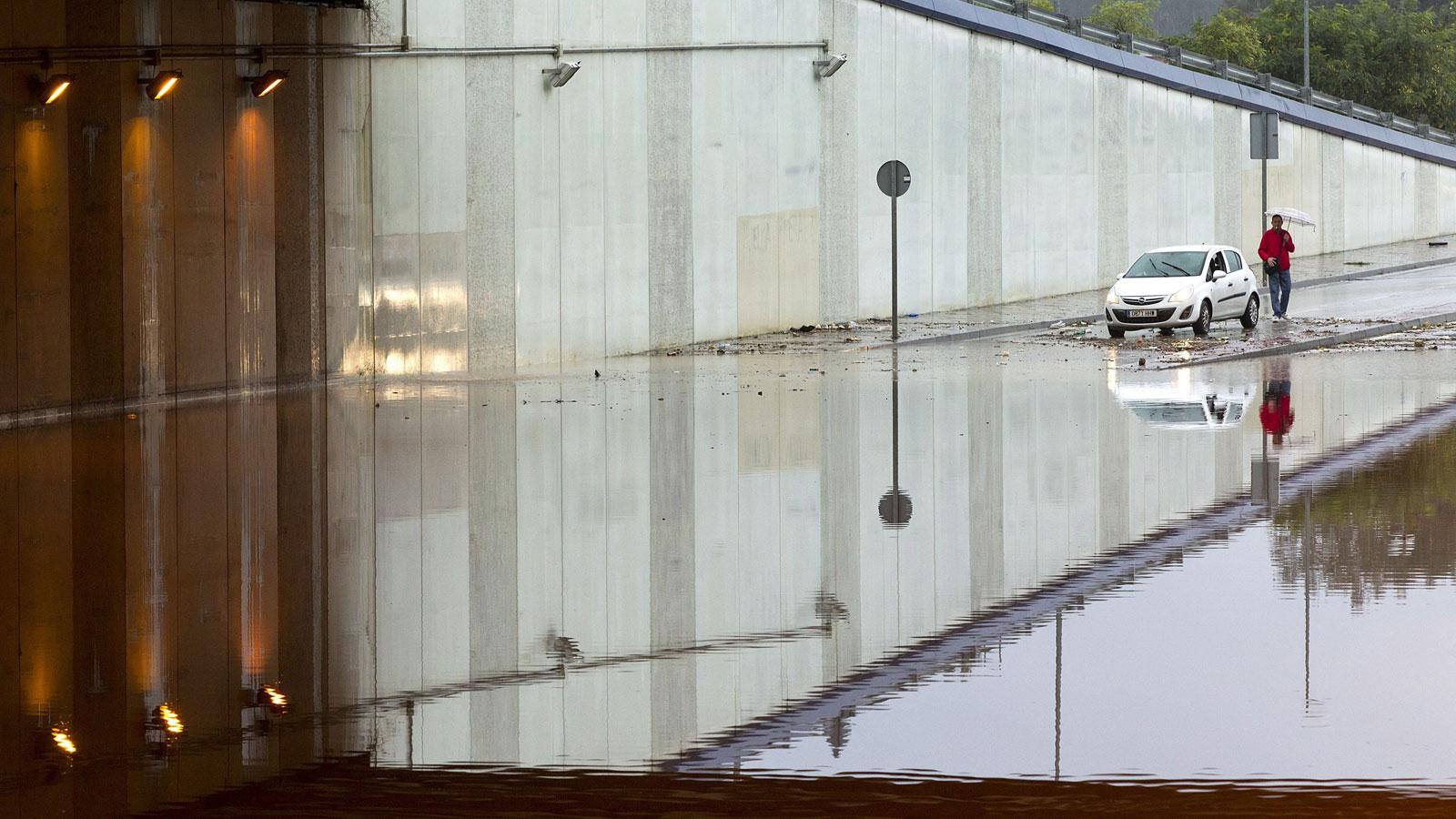 La lluvia arrasa en Málaga