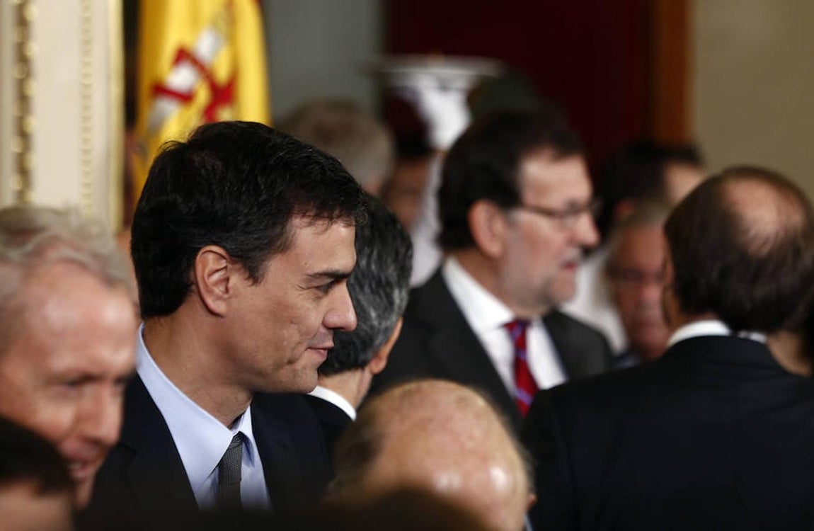 Pedro Sánchez, en el Día de la Constitución del año 2014. Óscar del Pozo