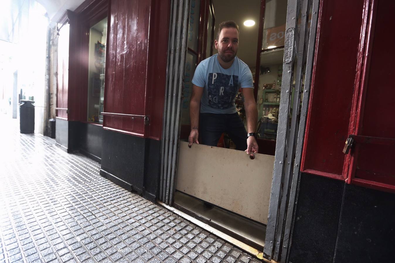 Los efectos de la intensa lluvia en Cádiz