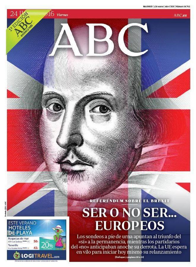 El referéndum sobre la permanencia de Reino Unido en la Unión Europea fue el primer gran chasco colectivo a nivel políico. En 2016 se celebraron referéndums en Reino Unido, Colombia (sobre el acuerdo de paz con las FARC), Italia, Suiza.... ABC - 24 de junio de 2016