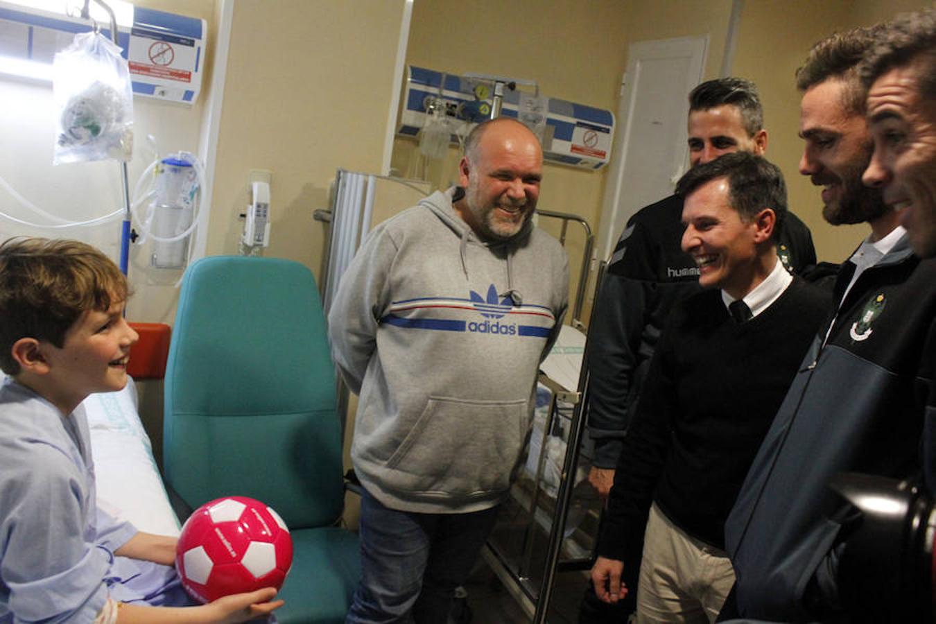 Jugadores del Toledo en el hospital. 