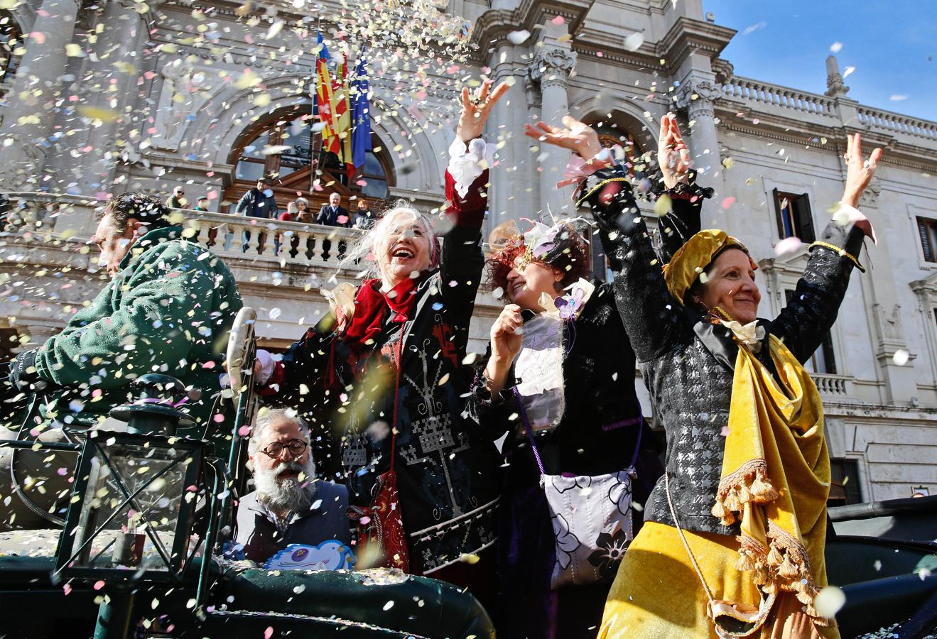 La cabalgata de las Reinas Magas de Valencia. 