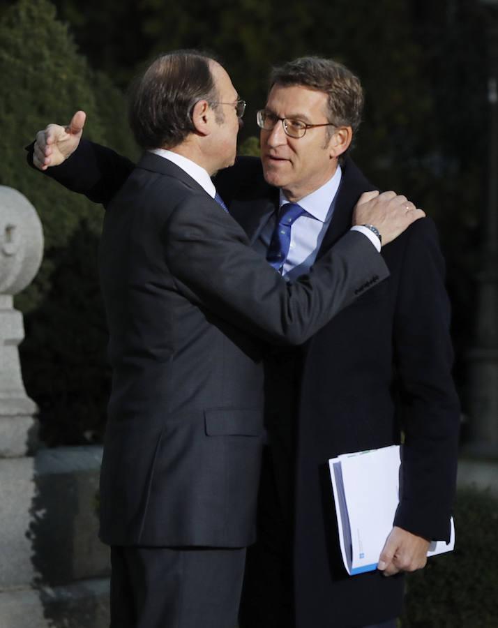 García Escudero recibe al presidente de Galicia, Alberto Núñez Feijóo. 