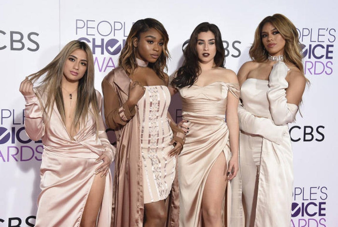 Componentes del grupo musical Fifth Harmony: Ally Brooke, Normani Kordei, Lauren Jauregui y Dinah Jane (de izquierda a derecha). 
