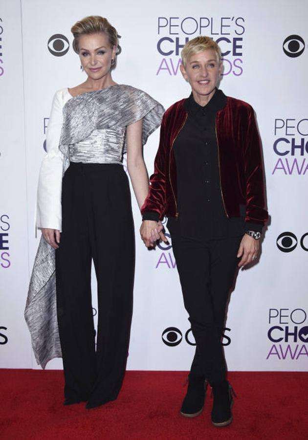 La actriz Portia Rossi y la presentadora Ellen DeGeneres. 