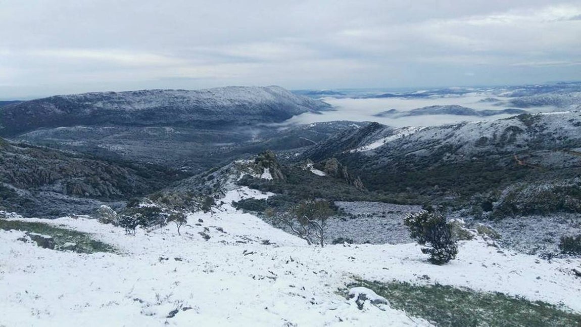 La nieve cubre de un manto blanco la Sierra de Cádiz