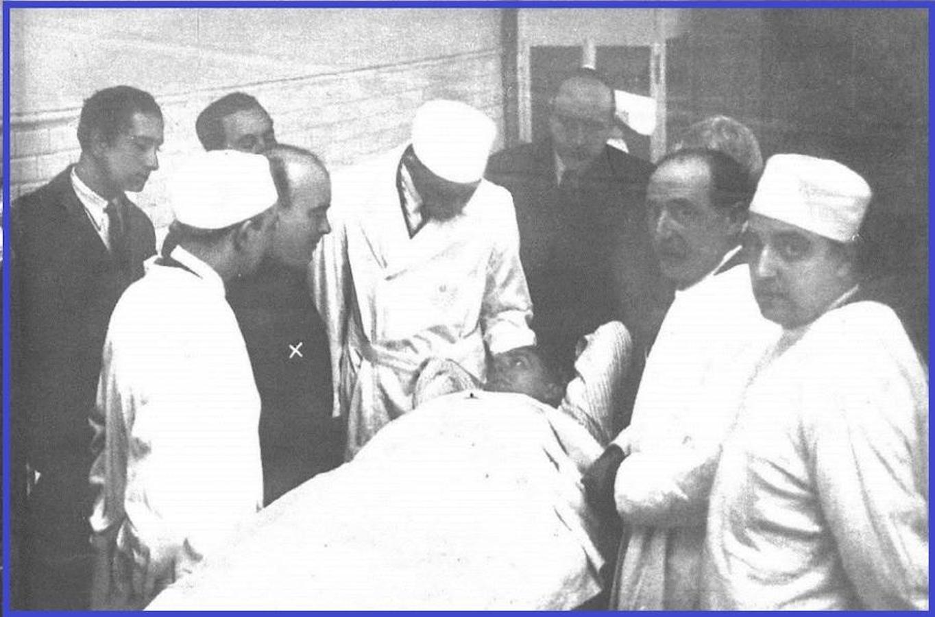 Herido atendido en el Hospital Provincial, en la plaza de Padilla. Marzo de 1932. 