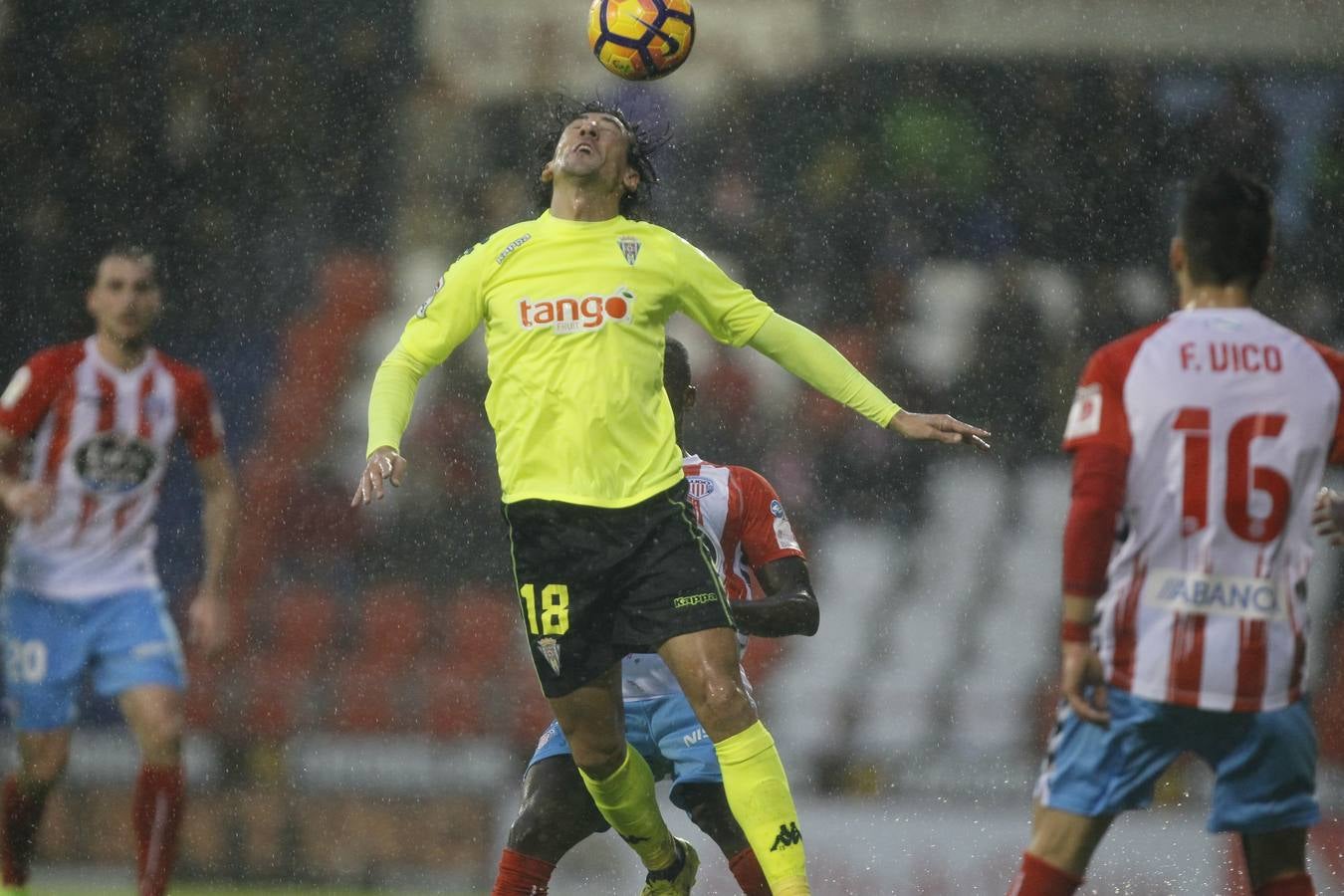 La tormenta para el Córdoba en Lugo, en imágenes