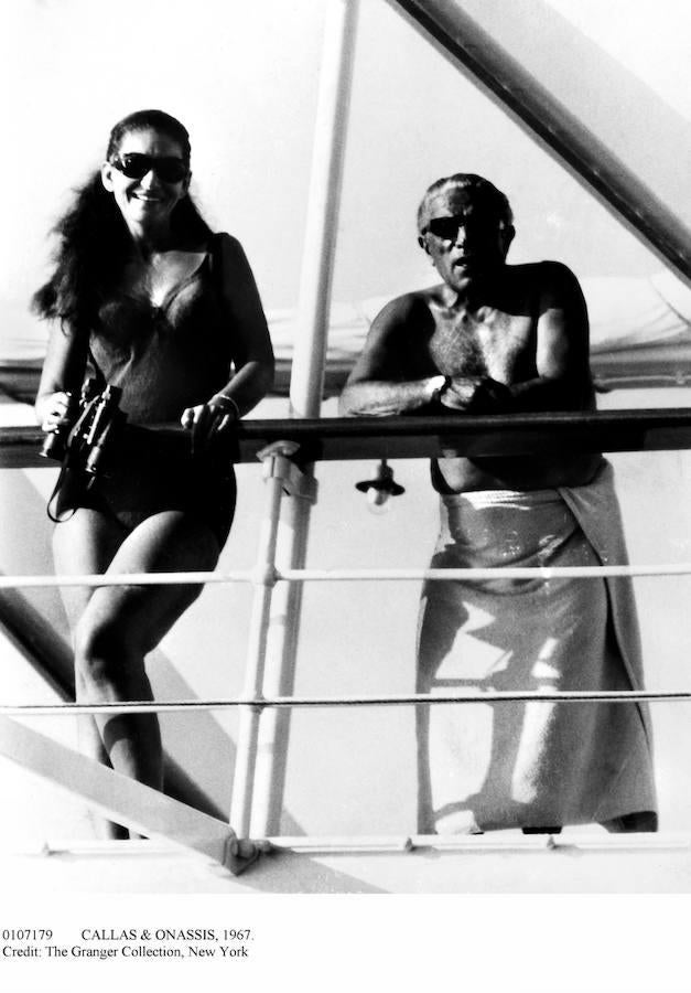Maria Callas y Aristóteles Onassis. 