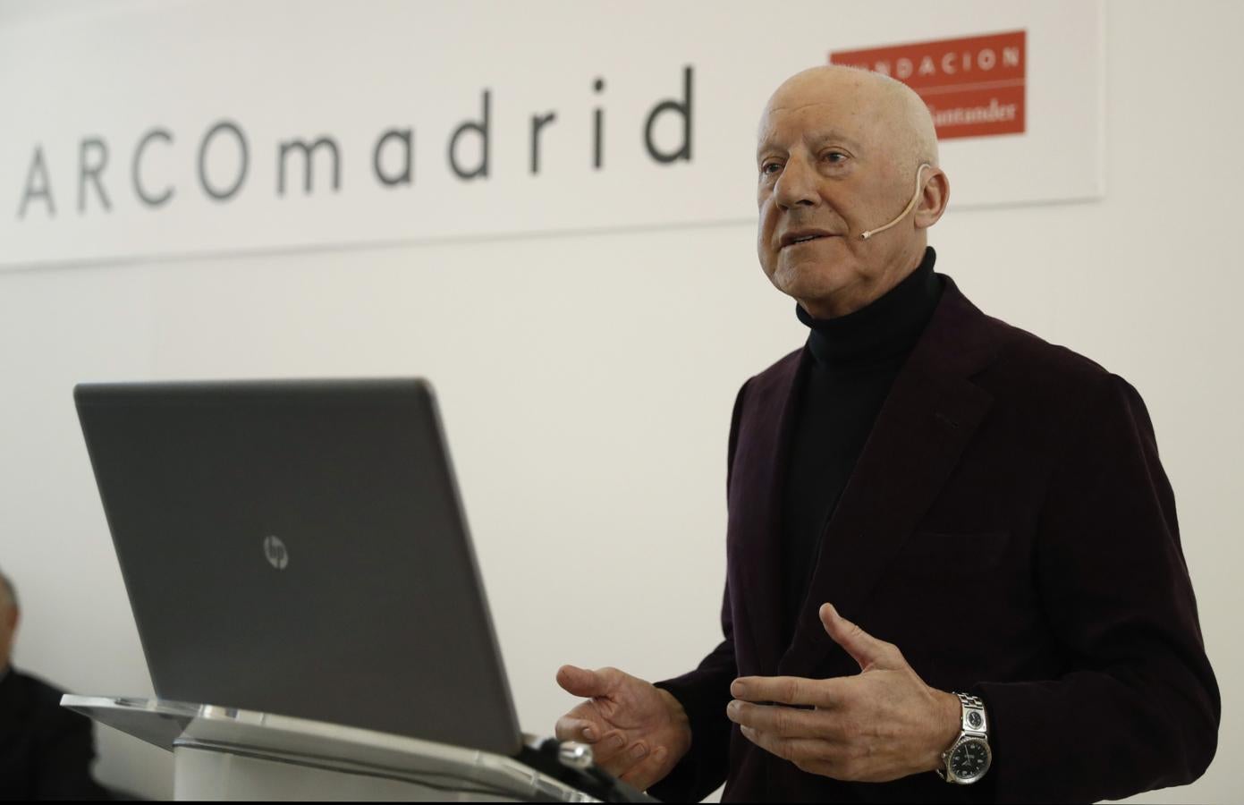 El arquitecto británico Norman Foster, durante la charla que ha pronunciado en el foro «Sobre el arte». 