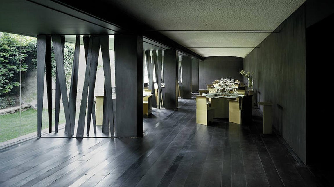 Interior del restaurante Les Cols, en Olot (Gerona).. 