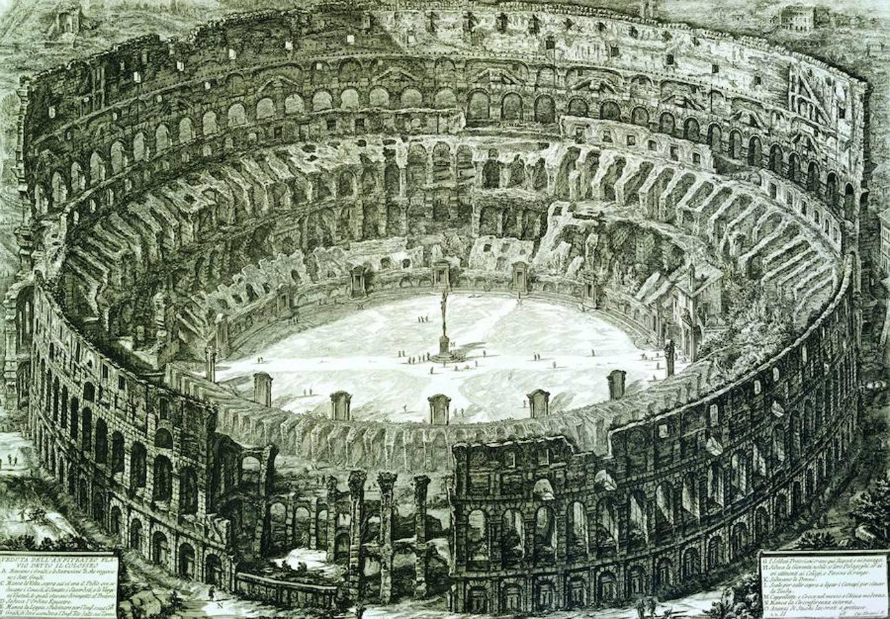 Vista del Coliseo en un grabado de 1776. Giovanni Battista Piranesi