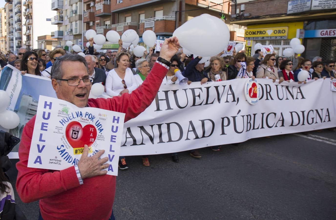 Las «mareas» de Málaga, Huelva y Almería, en imágenes