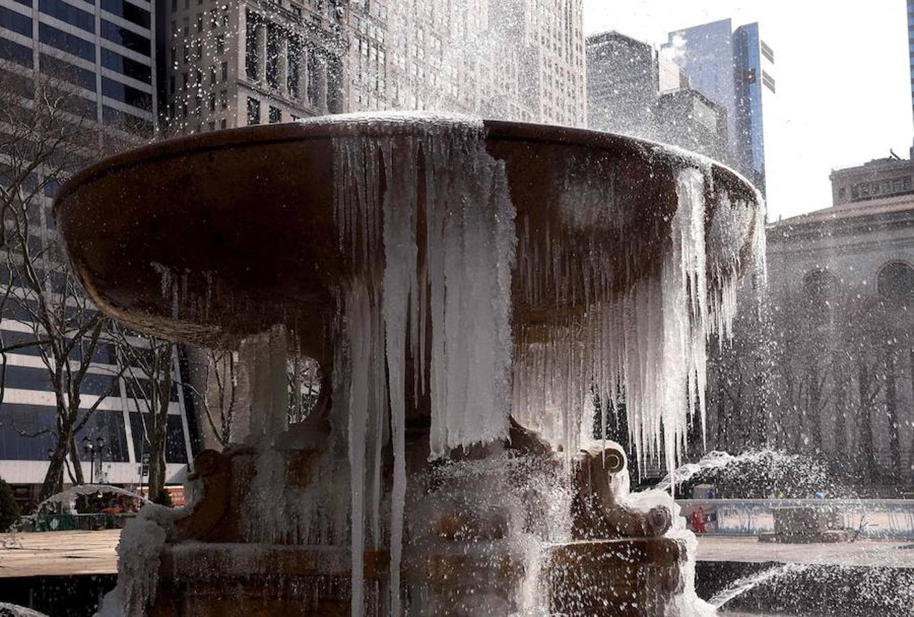 Muchas fuentes de Nueva York están congeladas