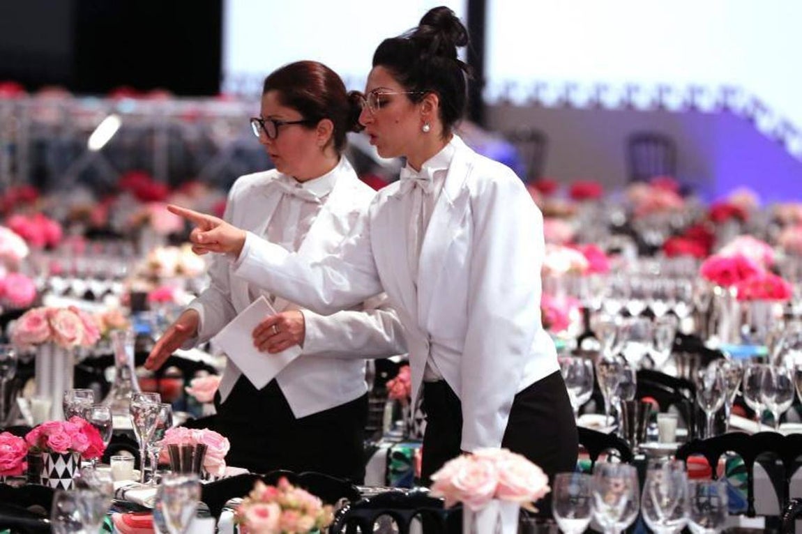 Preparativos para la cena. 