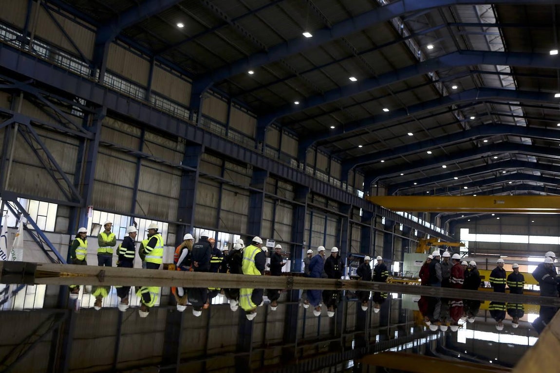 Corte de chapa en Navantia Puerto Real de la subestación &#039;East Anglia One&#039;